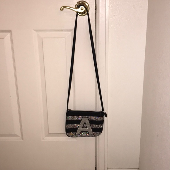Black and silver justice cross body bag - Picture 2 of 3